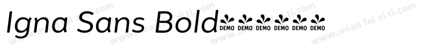 Igna Sans Bold字体转换